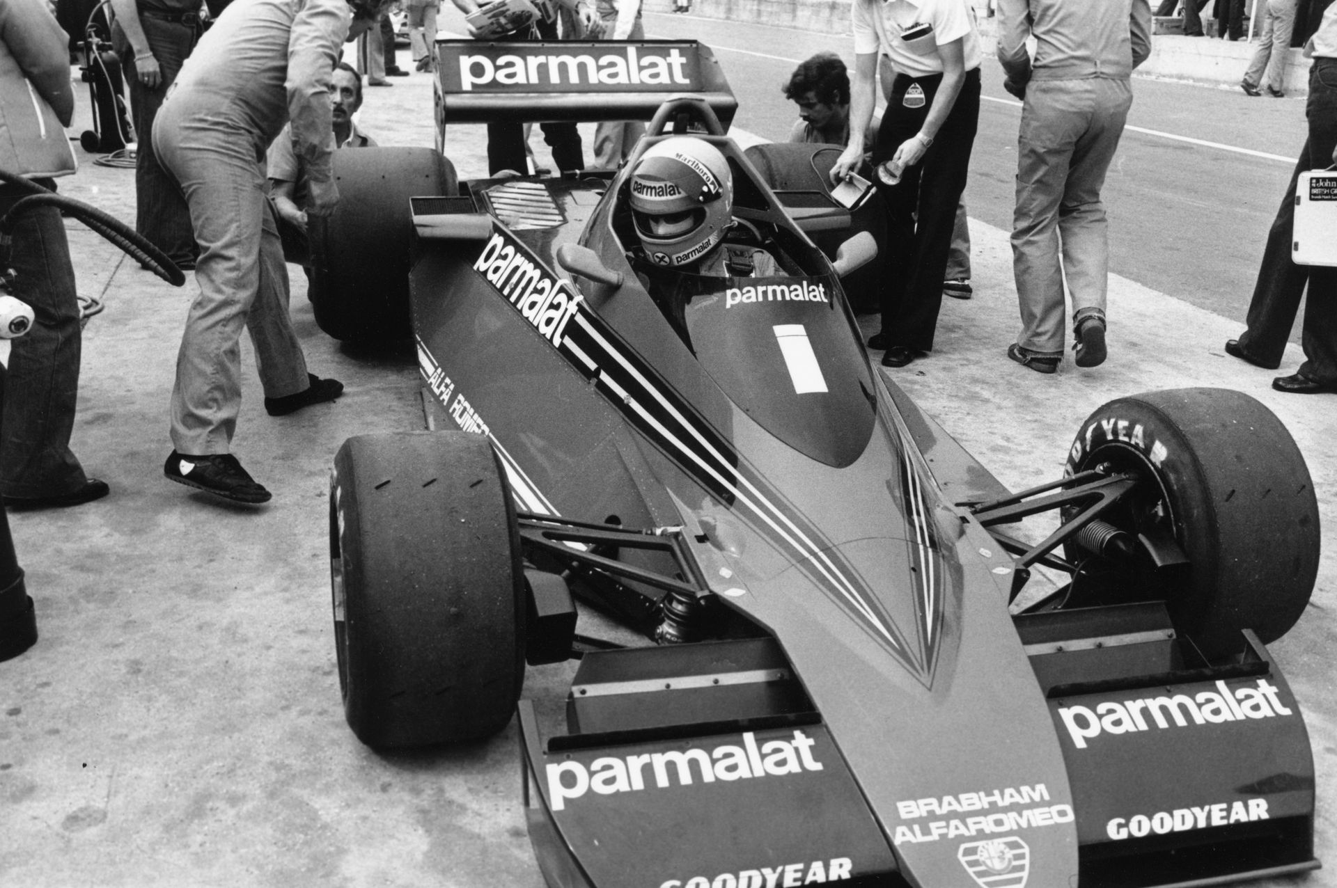 1978 г. - Напуснал Ферари като двукратен шампион, Лауда е част от отбора, спонсориран от  "Пармалат" - Brabham Alfa Romeo