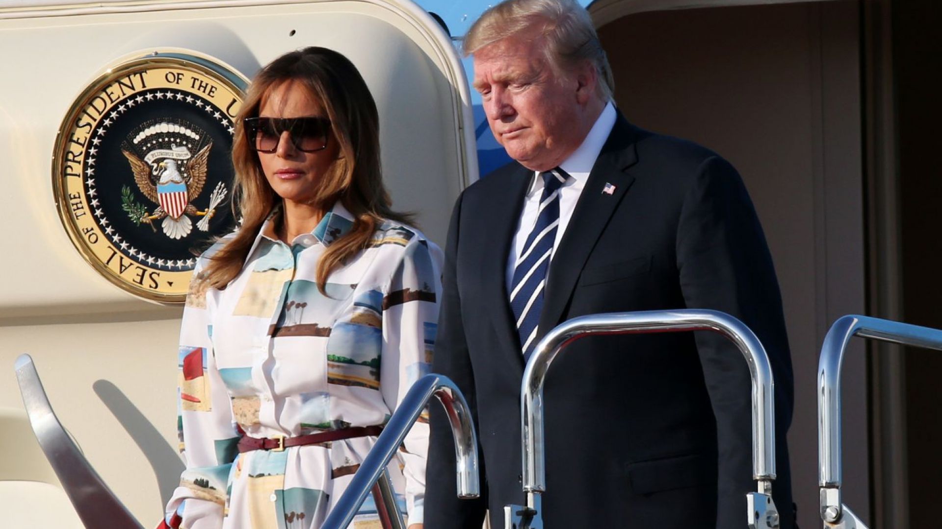 Президентът на САЩ Доналд Тръмп и съпругата му Мелания пристигнаха