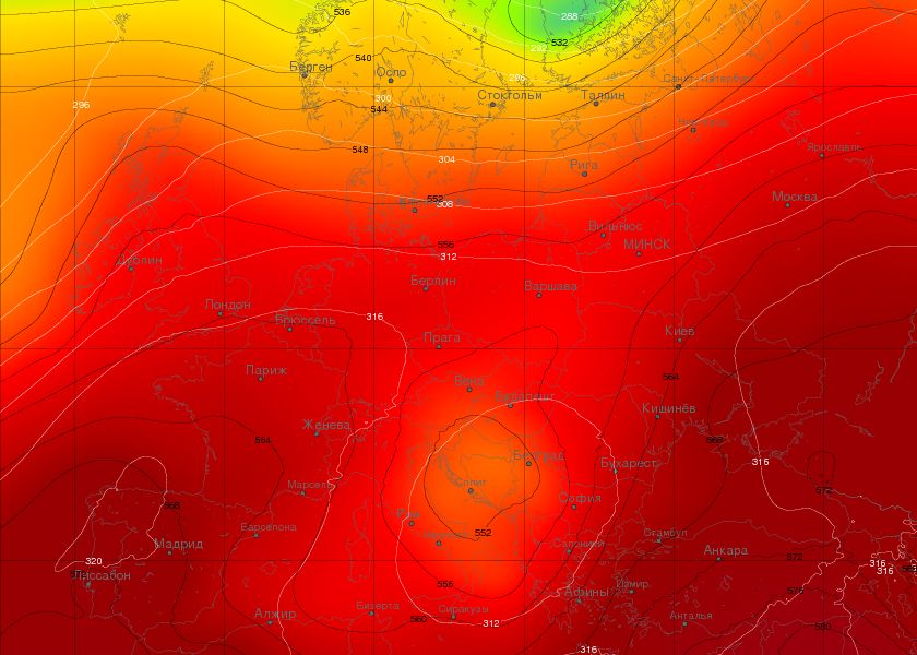 На картите на приземното атмосферно налягане високият циклон често не може да бъде проследен. В случая, показан на картата, той се вижда добре на височина 5-6 километра (където атмосферното налягане е около 500 хектопаскала(наполовина на приземното)