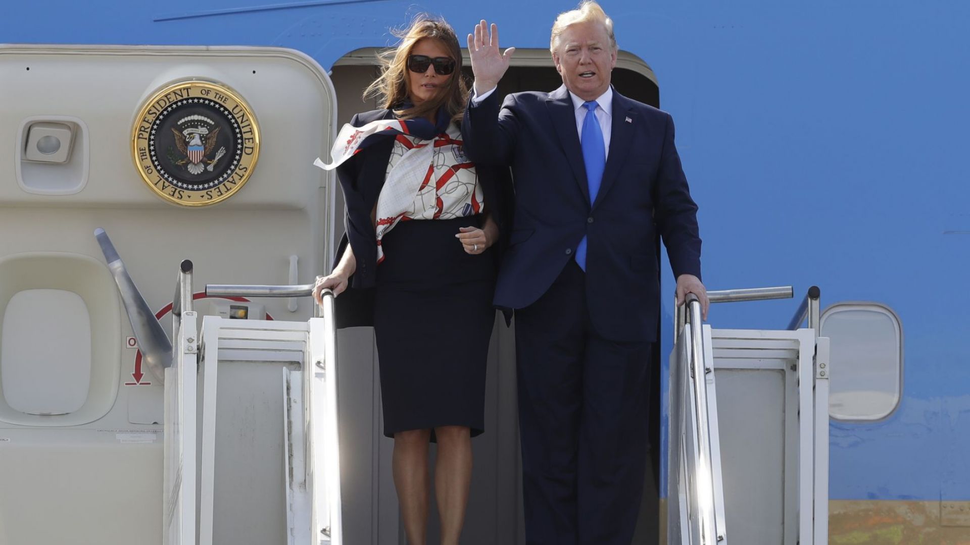 Президентът на САЩ Доналд Тръмп пристигна на тридневно държавно посещение