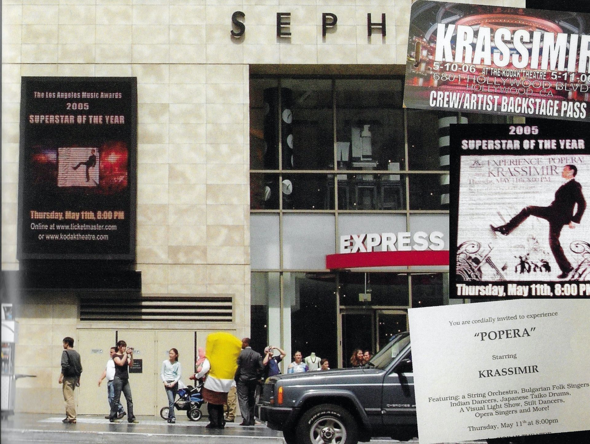 Реклама на концерта на Краси в "Kodak Theatre" в Лос Анджелис