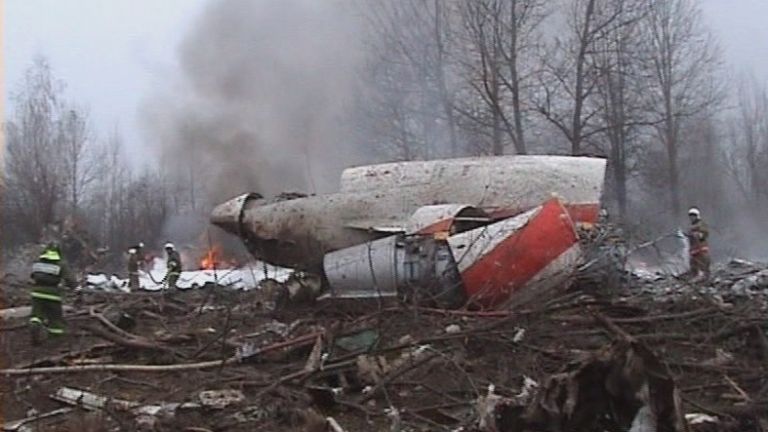 Полският правителствен самолет се разби на 10 април 2010 г.,