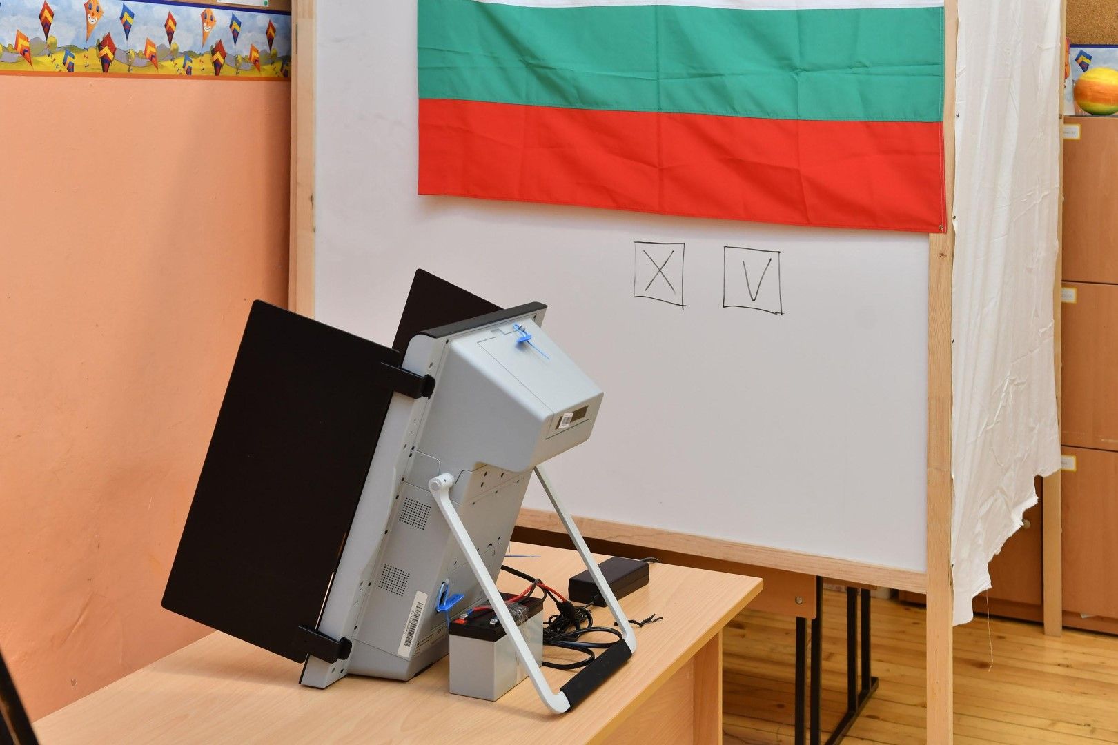 Машина за гласуване в Първо училище в София, 26 май 2019 г.