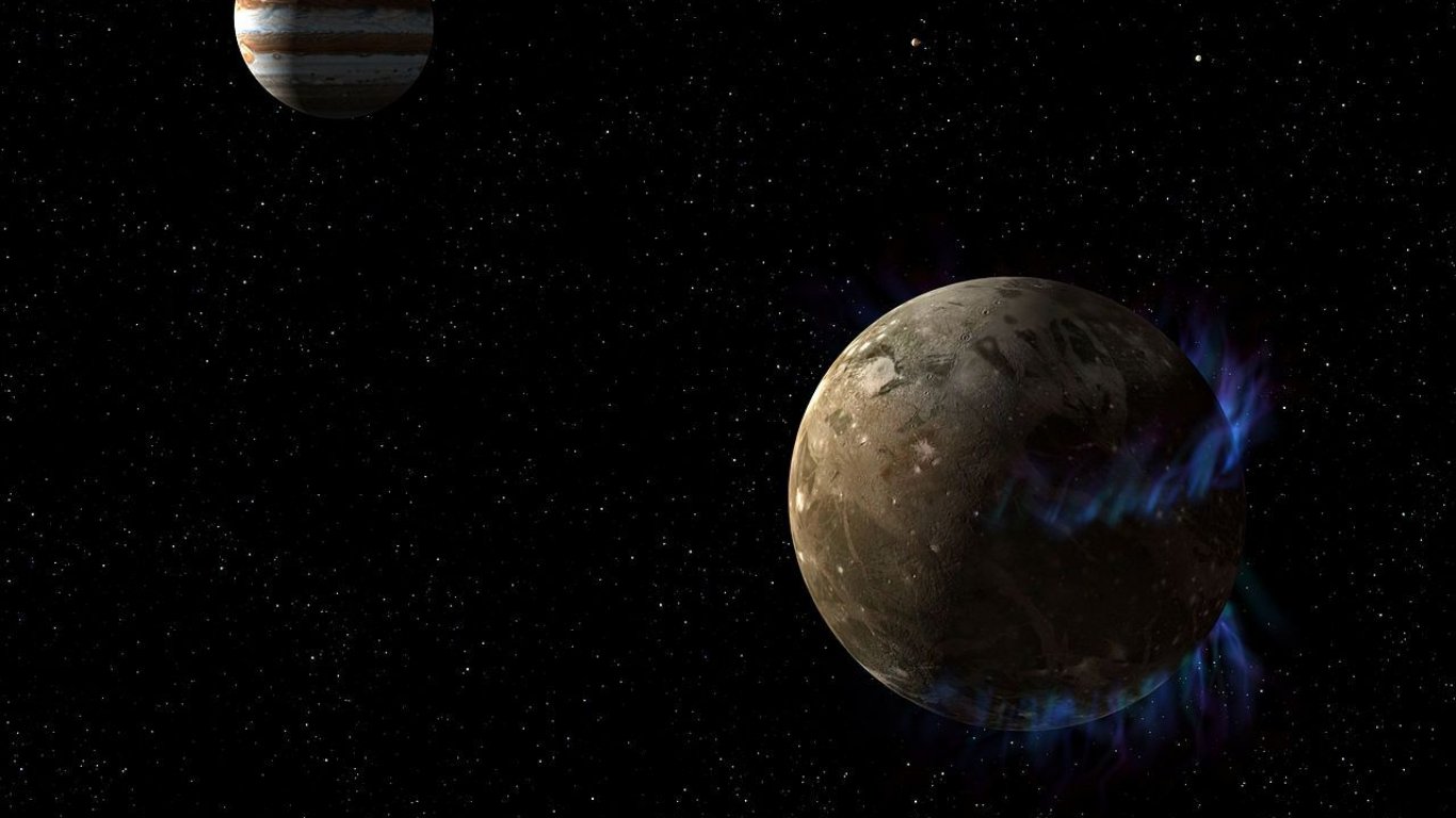 Наблюдаваха полярни сияния на луните на Юпитер