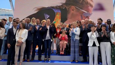 Стефка Костадинова в компания на световни легенди за откриването на "Олимпийски дом"