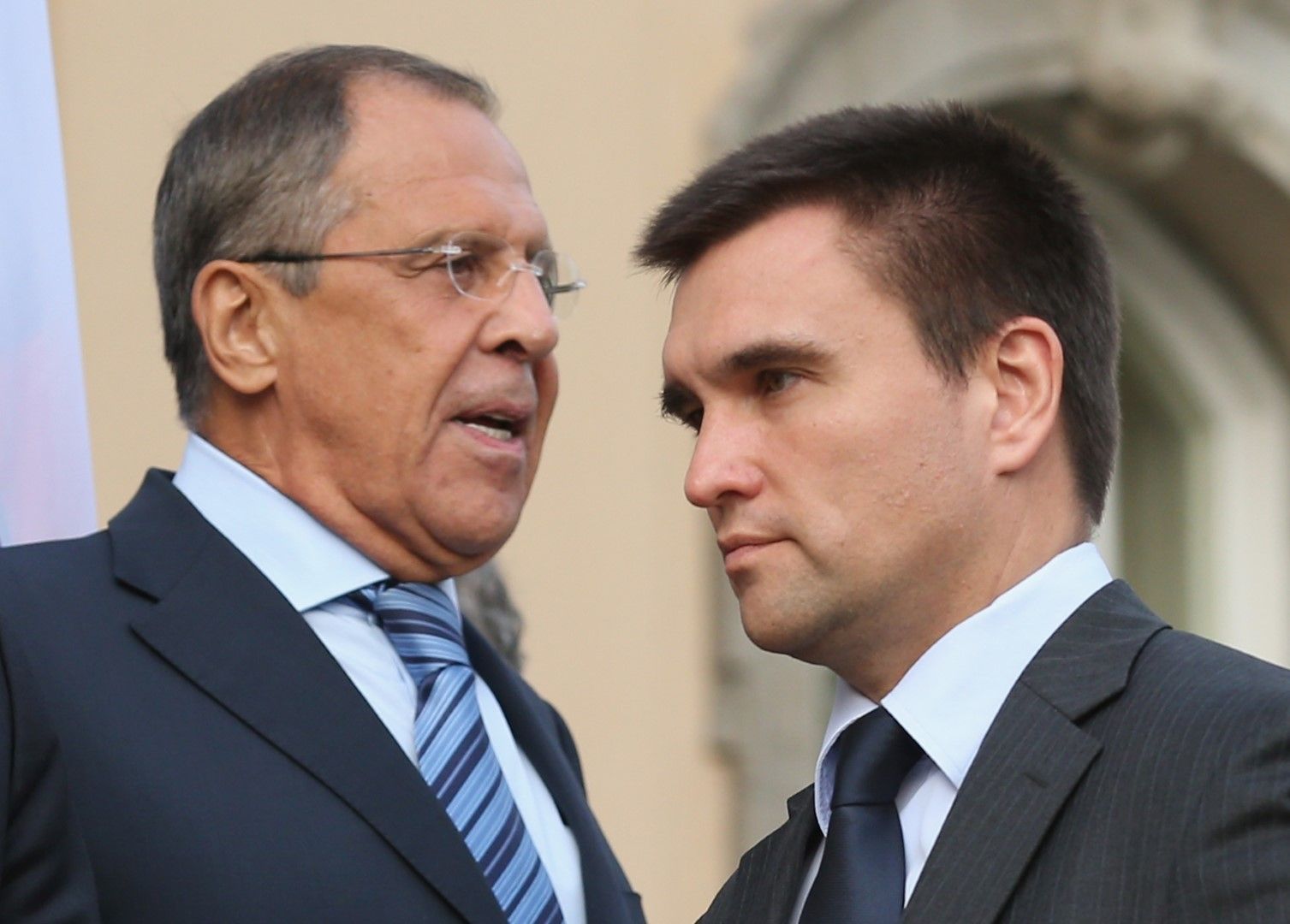 Руският външен министър Сергей Лавров и Павло Климкин - министър на външните работи на Украйна