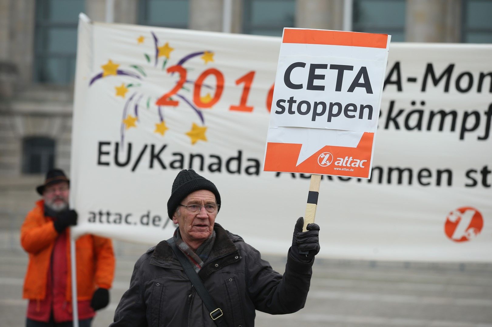 Протест срещу договора СЕТА в Берлин, 4 януари 2016 г.