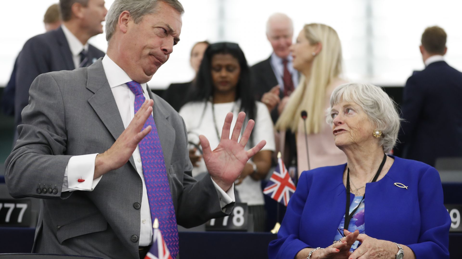 Найджъл Фараж лидерът на новата британска Брекзит партия заяви че