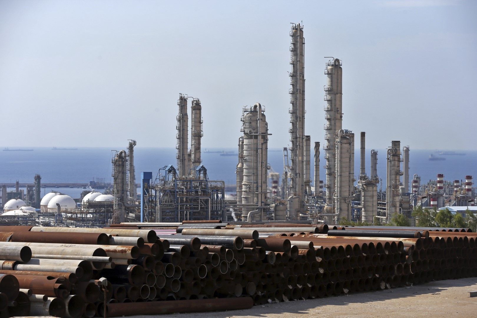 Нефтохимическият комбинат край газовото находище "Южен Парс" в Иран на северния бряг на Персийския залив