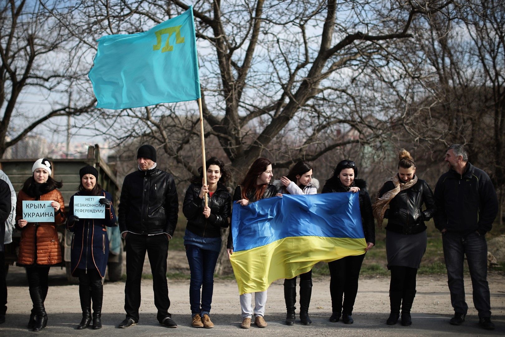 Кримски татари протестират на 14 март 2014 г. в Симферопол (архив)