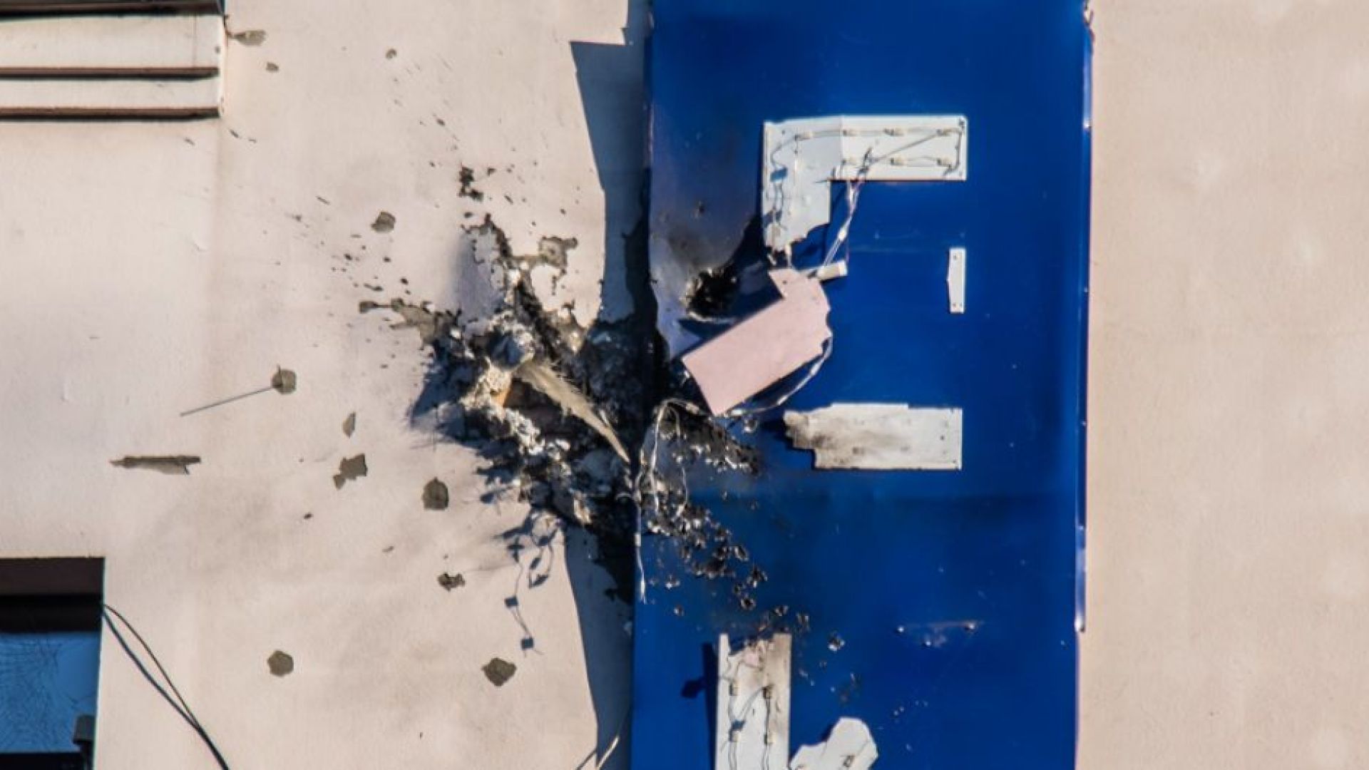 Сградата на украинския телевизионен канал 112 Украйна в столицата Киев