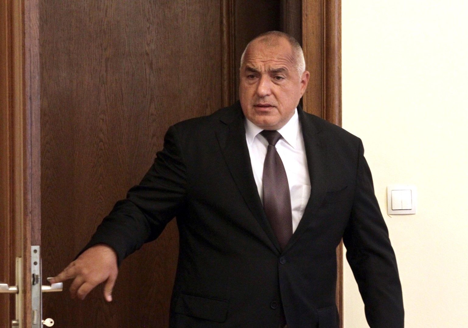 Бойко Борисов по време на извънредното заседание на правителството, на което беше предложена актуализация на бюджета за изтребителите Ф-16