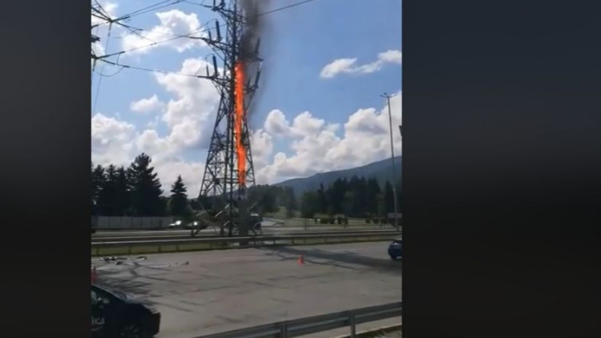 Повреда в електропроводи високо напрежение собственост на държавния Електроенергиен системен