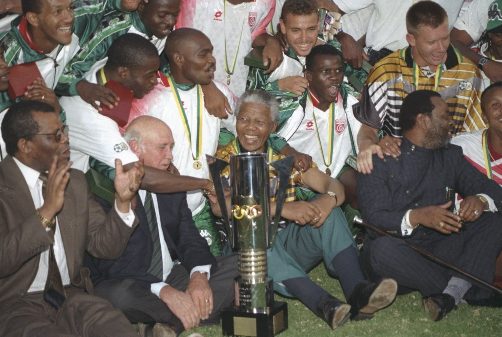 Мандела с отбора, спечелил купата през 1996 г.