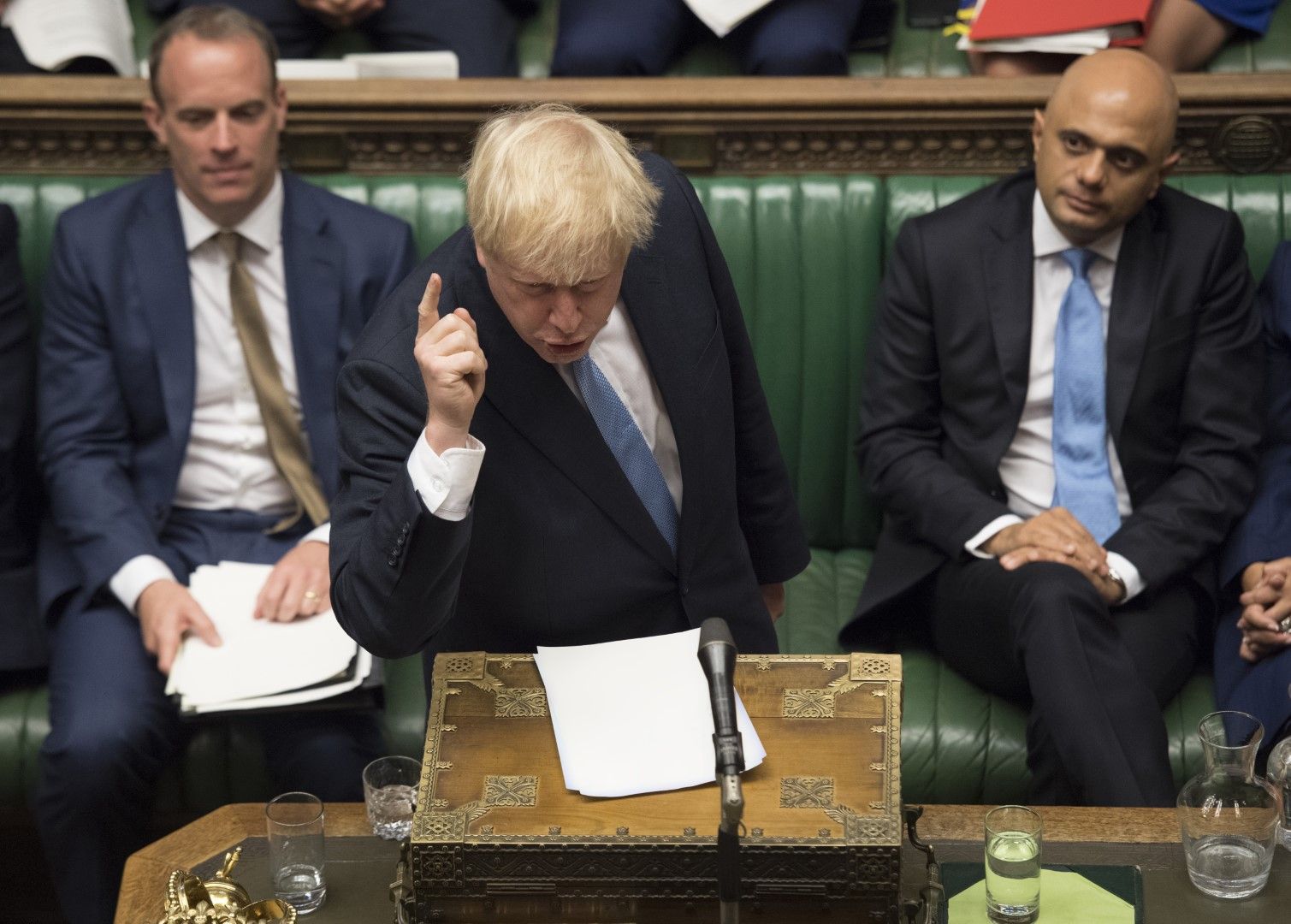 Борис Джонсън държи първата си реч като премиер пред британските депутати, 25 юли 2019 г.