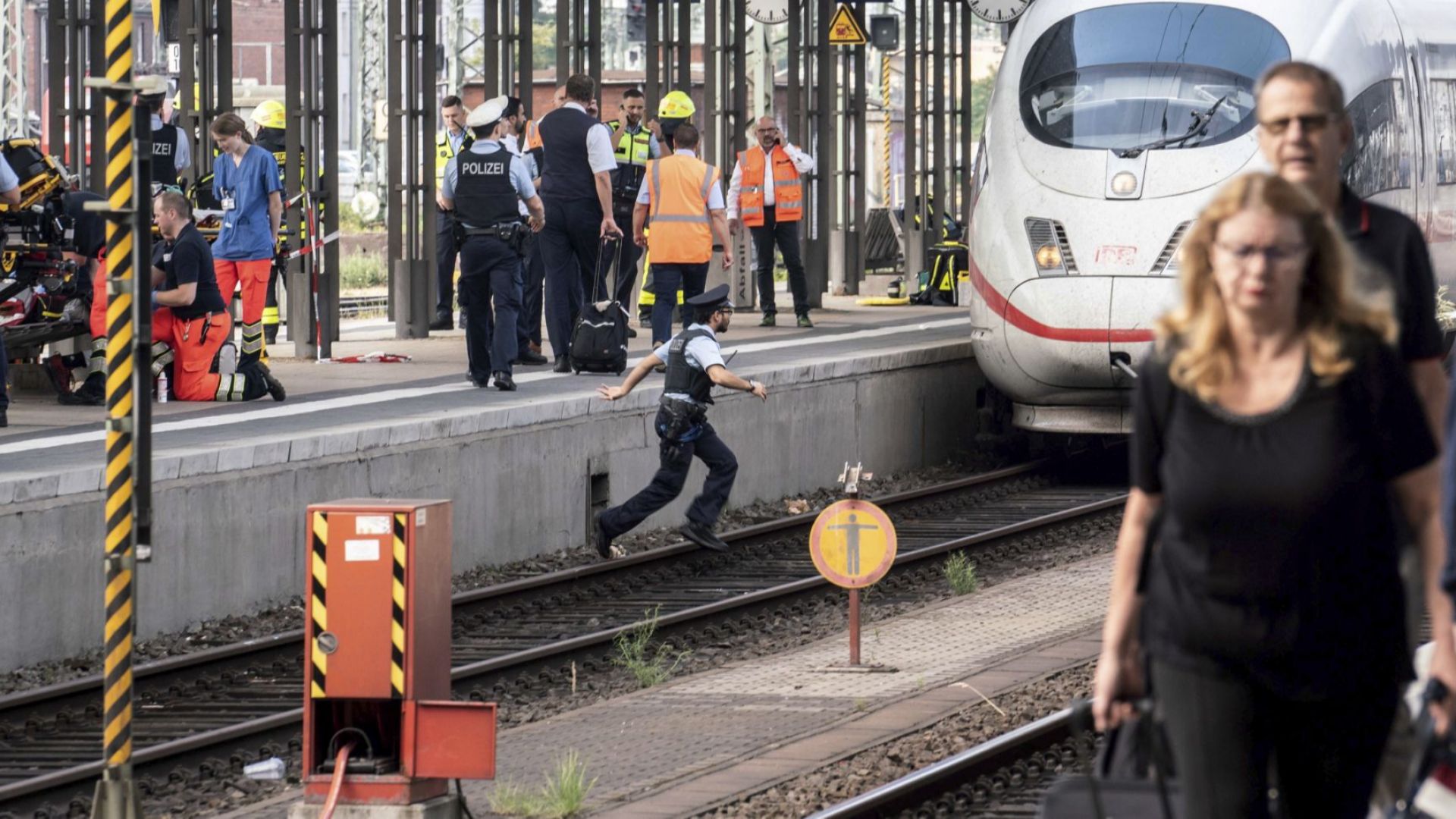 Мъж блъсна майка и син пред влак на гарата във Франкфурт, детето загина (видео)
