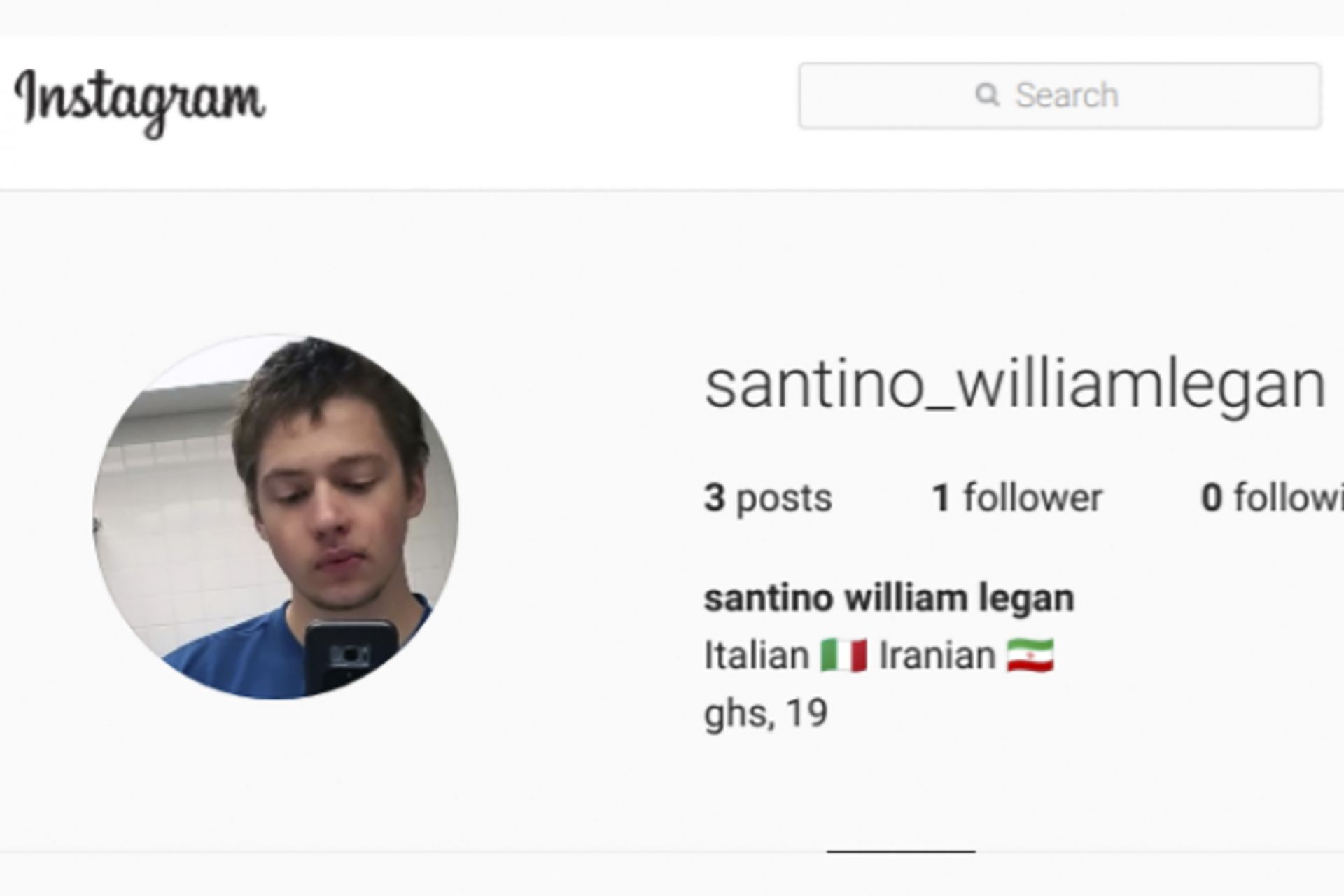 Младежът е с италиански и ирански корени