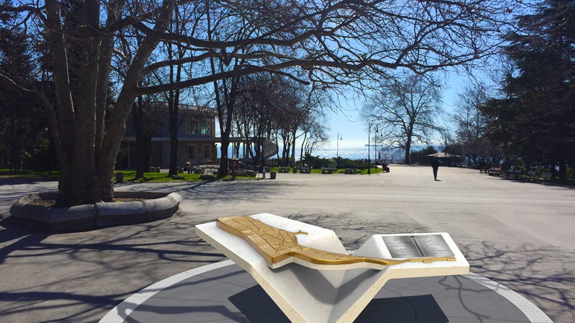 Релефна 3D карта показва всички забележителности от историческото ядро на