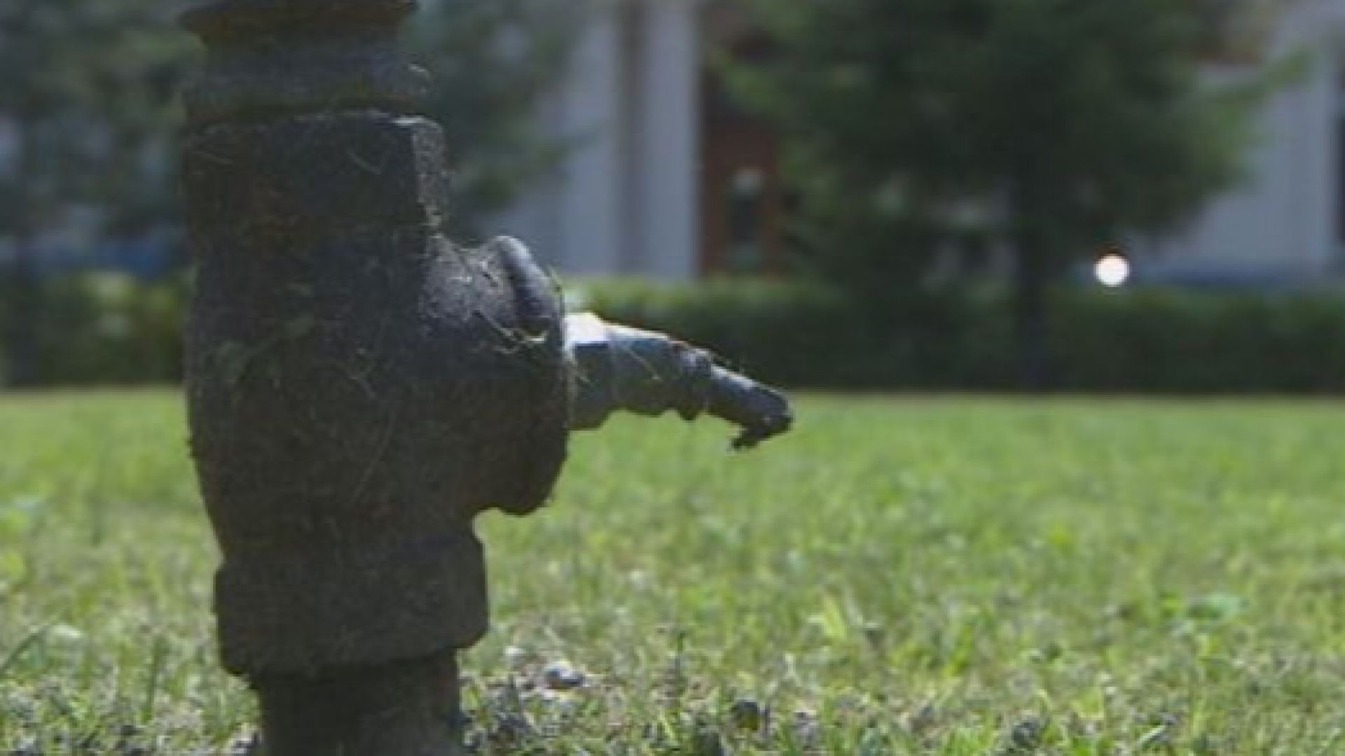 Двете лехи до централния вход на Народното събрание се поливат