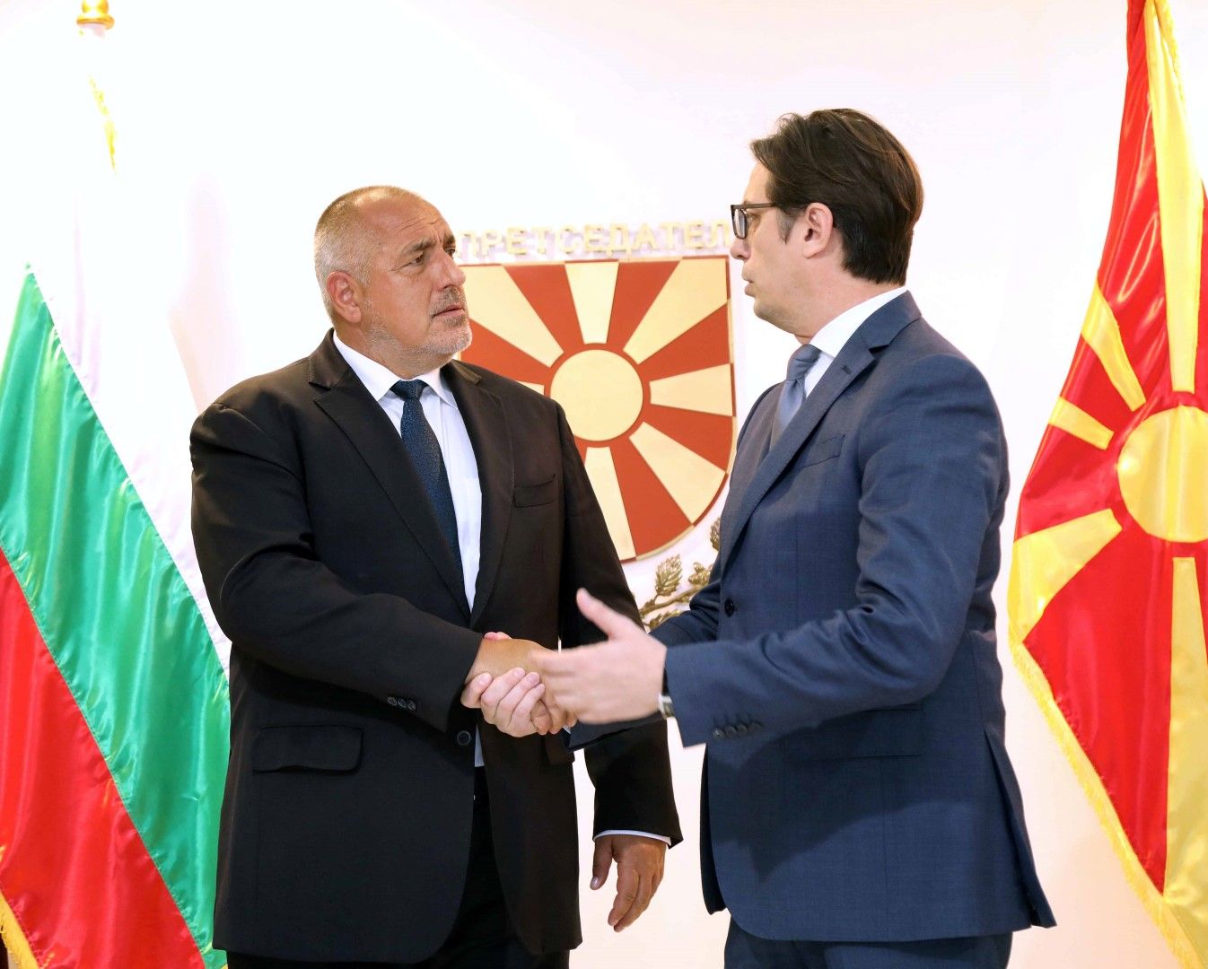 Премиерът Бойко Борисов се срещна с президента на Северна Македония Стево Пендаровски на 1 август 2019 г.