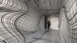 Художник превръща обикновени стаи в хипнотични оптични илюзии