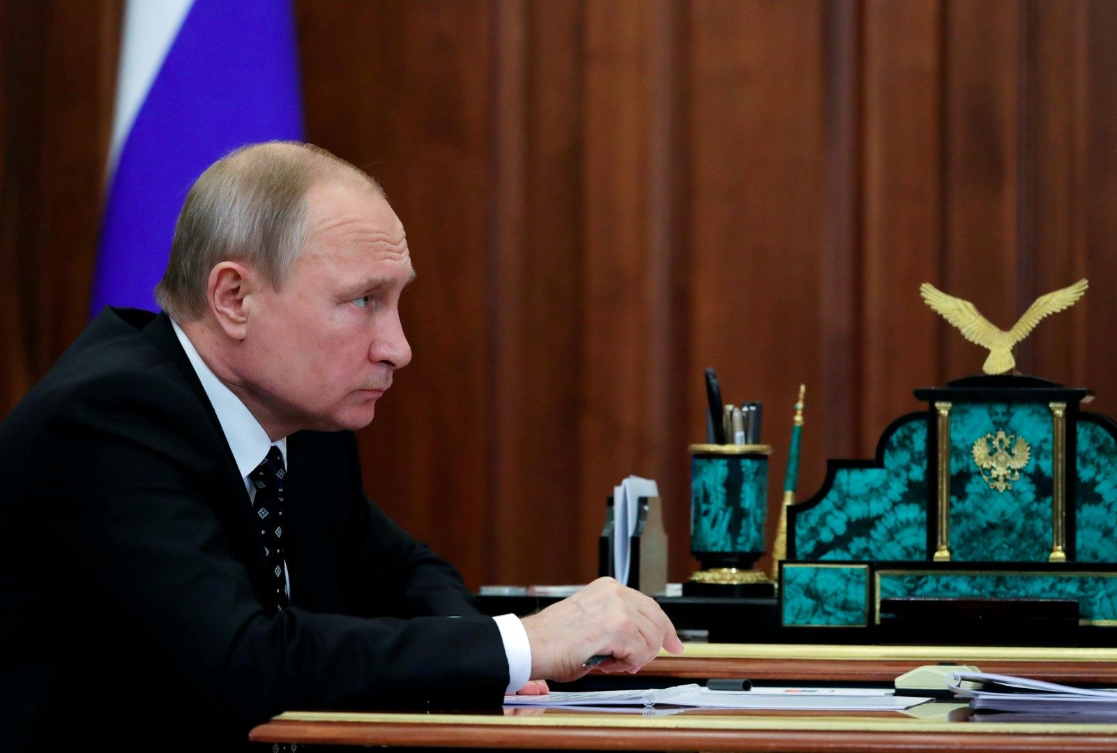 Президентът на Русия Владимир Путин по време на среща в Кремъл 