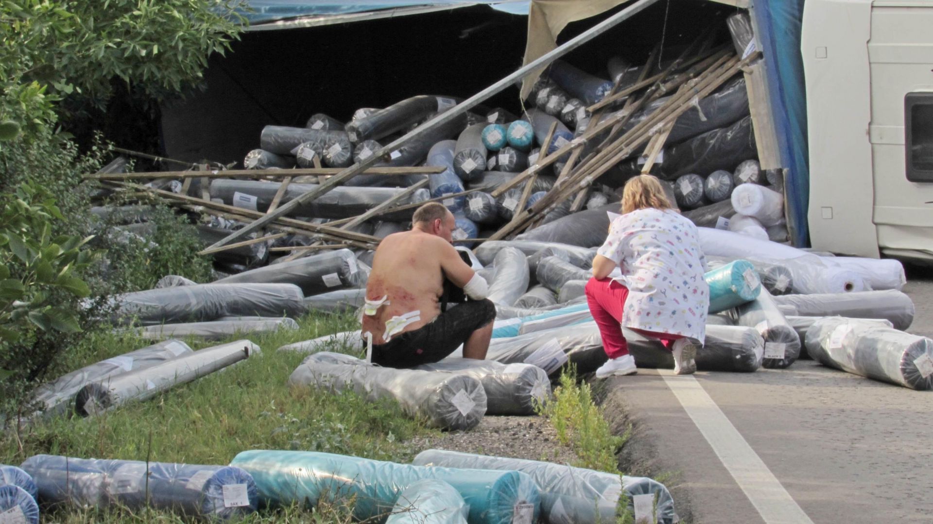 Пиян украински шофьор на камион предизвика катастрофа на пътя Русе