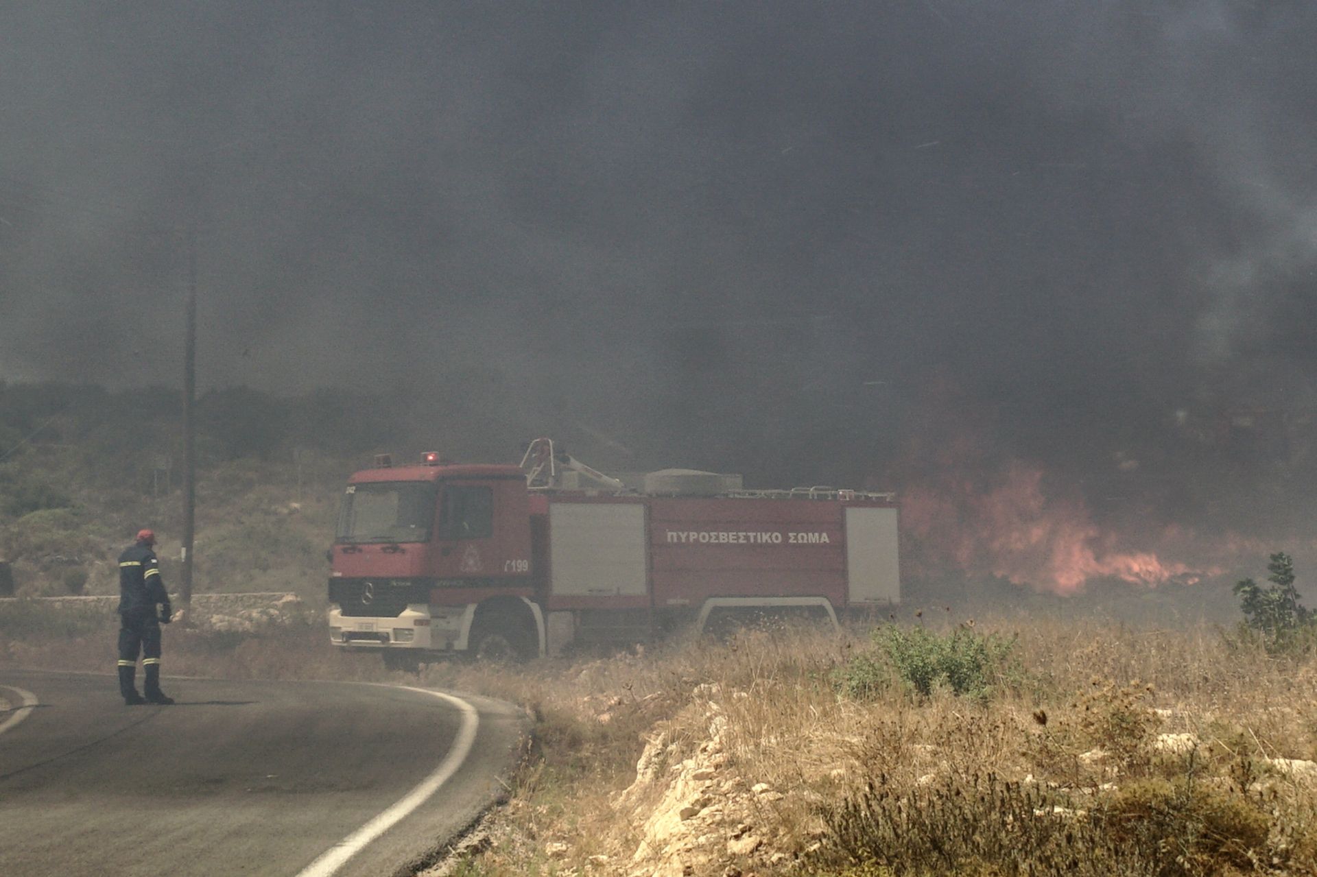 Пожарът на остров Елафонисос