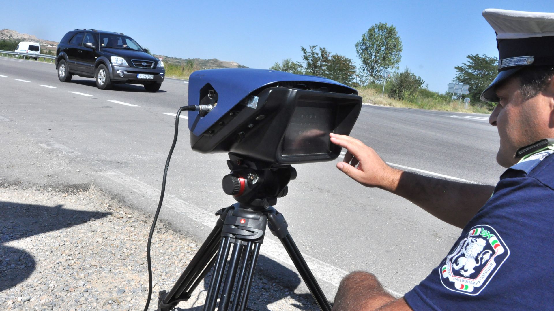 Мобилна камера на сливенския участък на автомагистрала Тракия е заснела