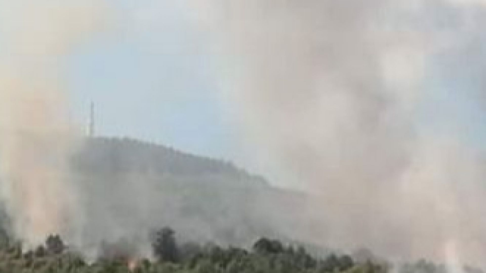 Голям пожар гори край софийското село Реброво Пламъците обхванали местността
