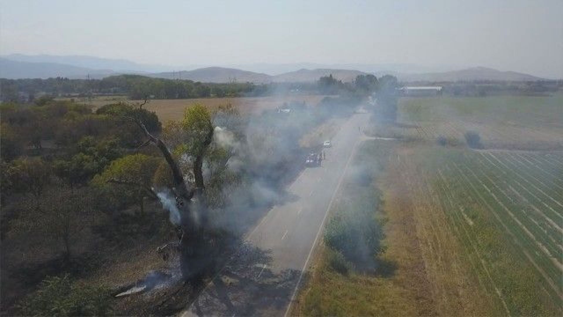 Пожар избухна вчера в близост до царския дворец Кричим Изгоряла