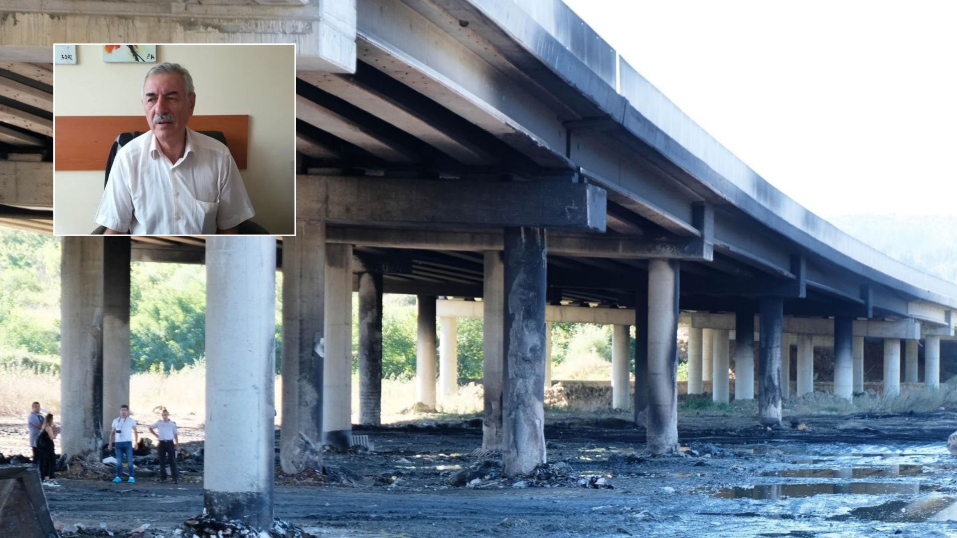 Експертът по пътища Ясен Ишев за пожара на "Струма": Където има откъртен бетон, щетите са най-големи