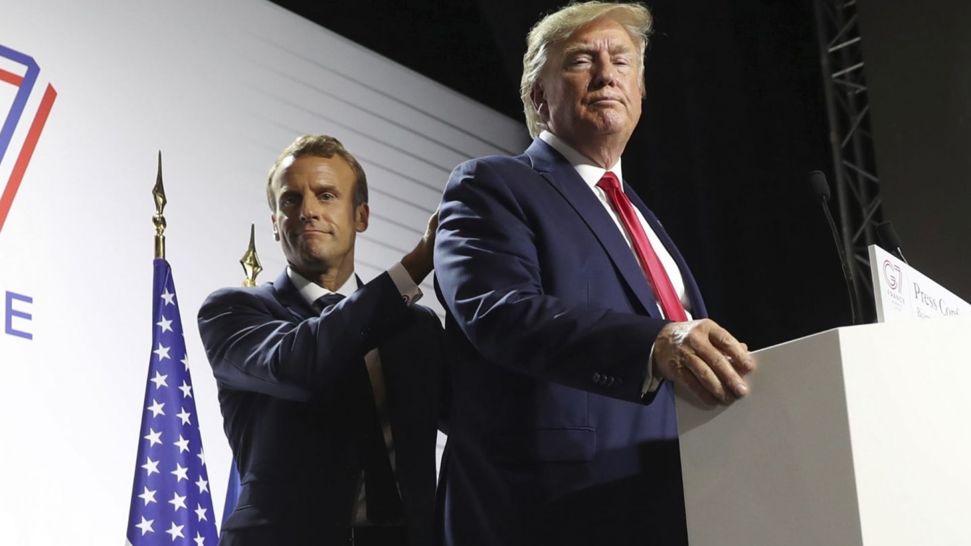 Тръмп и Макрон демонстрираха единство след срещата на Г-7 (снимки)