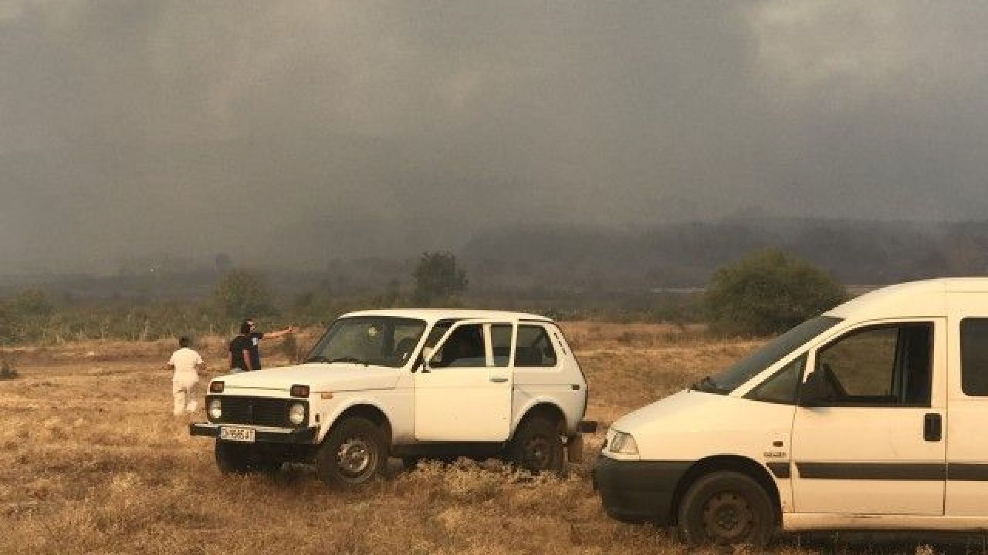 Голям пожар гори в гора между новозагорските села Еленово и Сокол