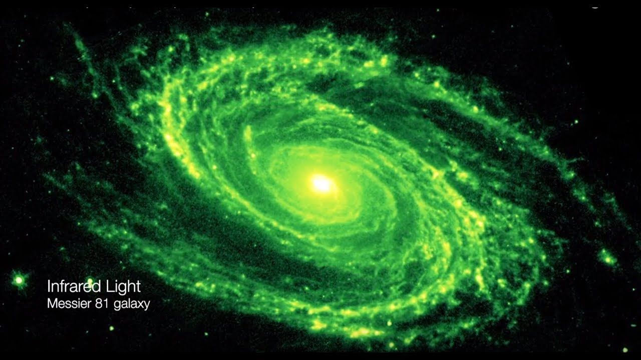 Галактиката M81 в инфрачервена светлина