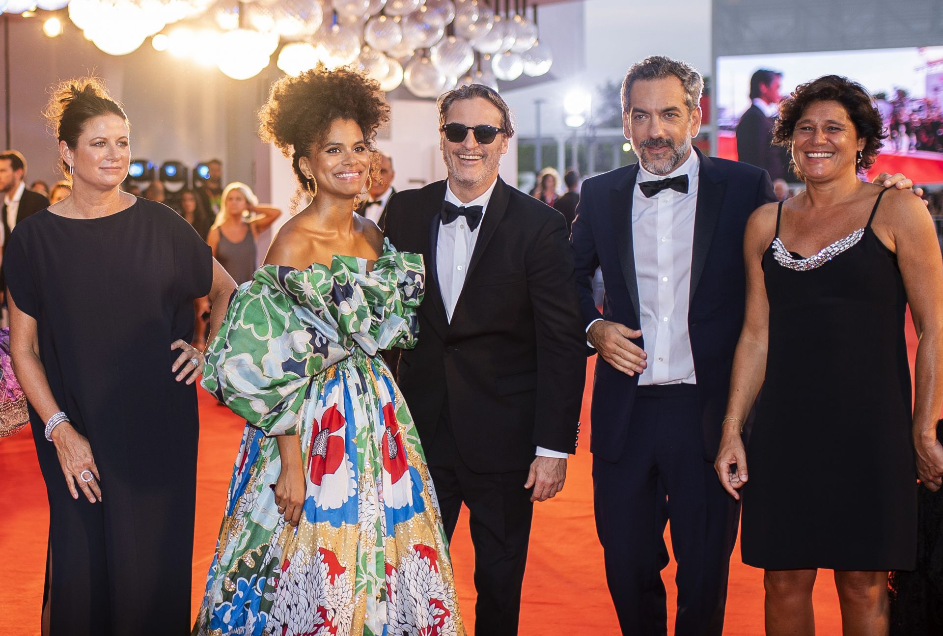 Хоакин Финикс, Зази Бийтс и режисьора Тод Филипс на кинофестивала във Венеция 2019