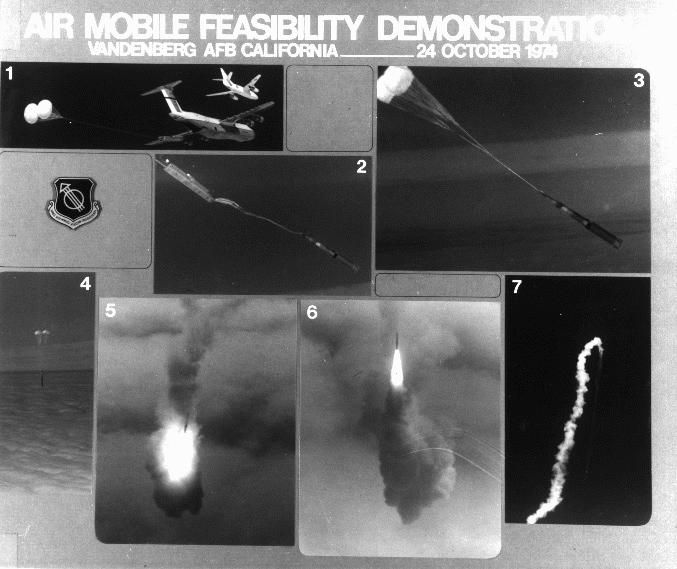 Lockheed C-5 Galaxy изстрелва балистична ракета