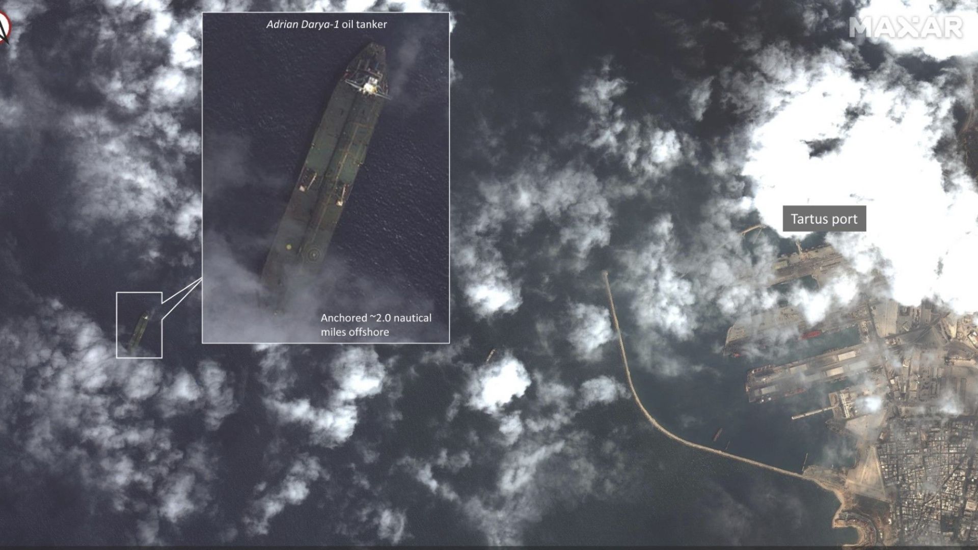 Иранският петролен танкер Адриан Даря 1 отново е в центъра