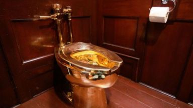 Откраднаха златна тоалетна за 1 млн. долара от британски замък (видео) 