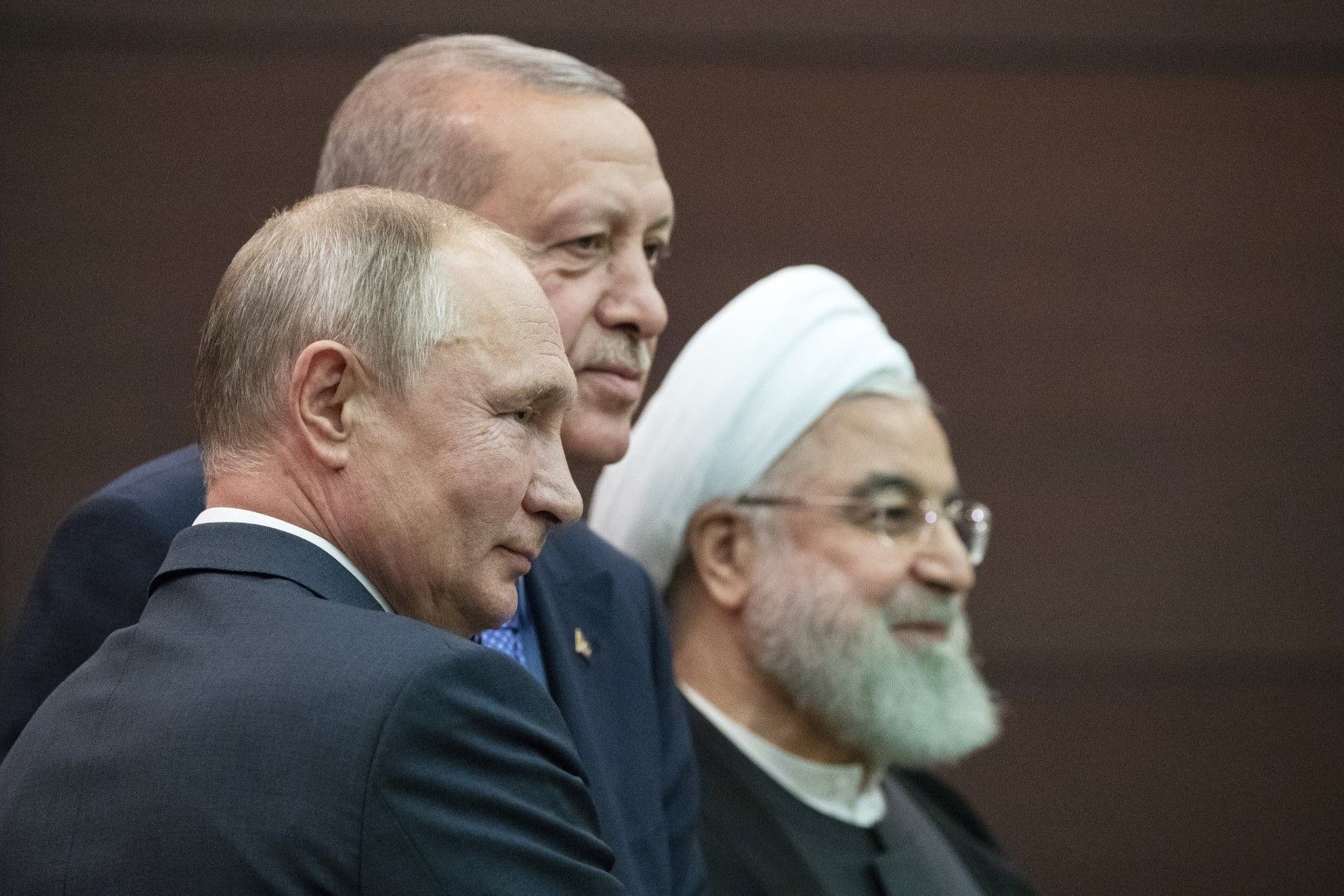 Процесът от Астана: Хасан Рохани, Реджеп Ердоган и Владимир Путин на среща в Анкара, 16 септември