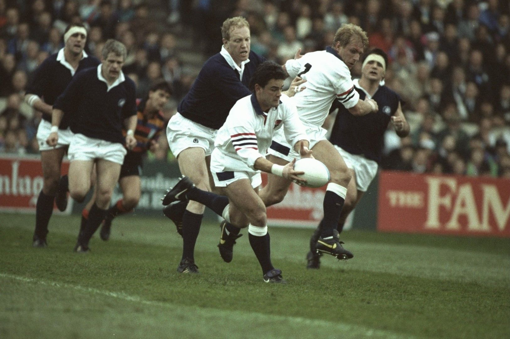 Класика - Англия - Шотландия, полуфинал на Световното, игран в Шотландия през 1991 г. Англичаните взеха сладка победа с 9:6