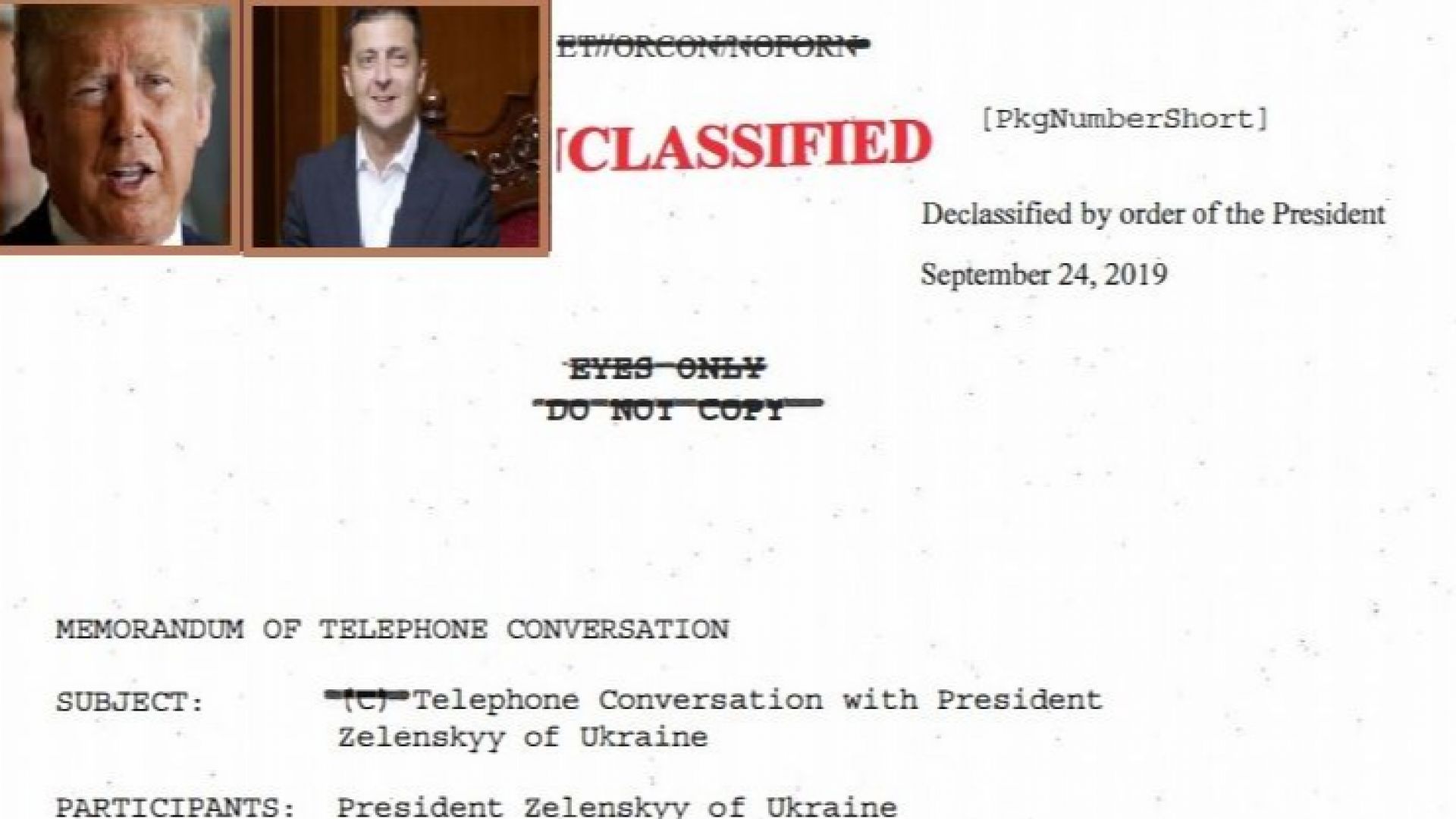 Белият дом публикува стенограма на телефонния разговор между президента Доналд