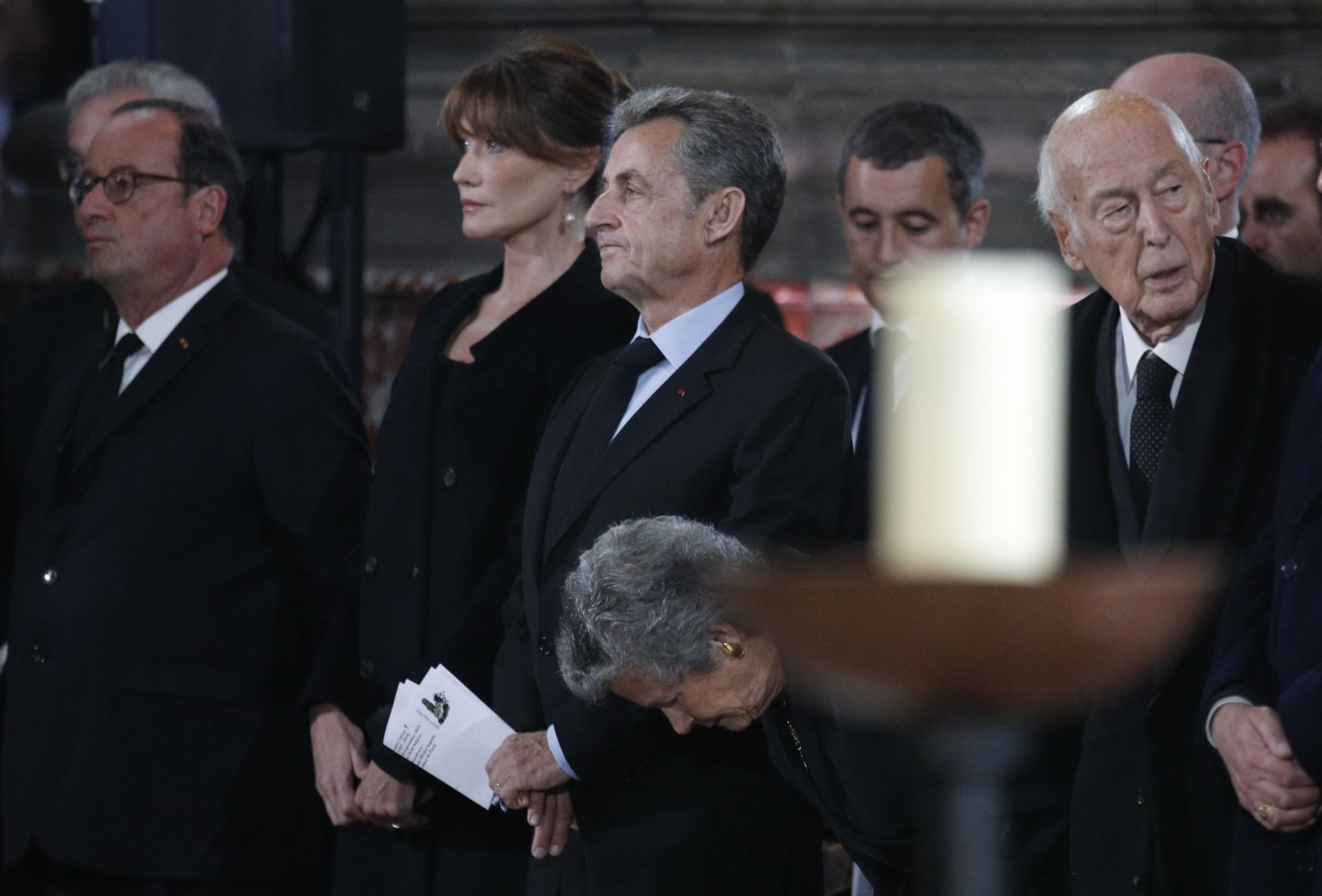 Бившите френски президент Валери Жискар д'Естен, Никола Саркози и Франсоа Оланд