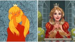 Рускиня "подобрява" принцесите на Дисни от носталгия по детството и родината