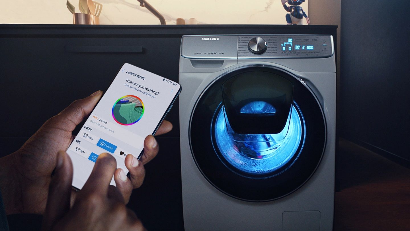 Samsung Quick Drive пералнята може да се управлява със смартфон