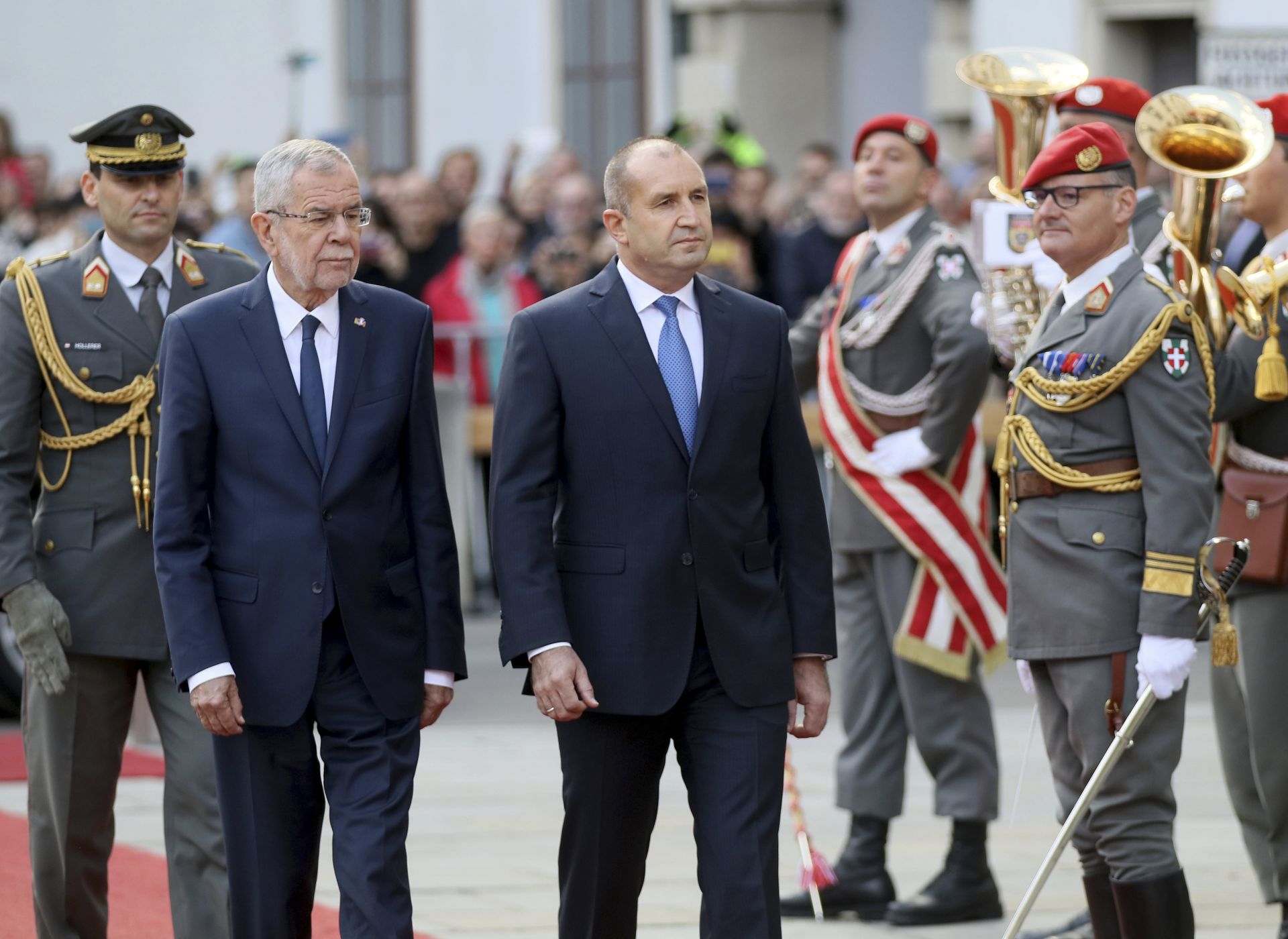 Александър ван дер Белен по време на гостуването си в България за среща с президента Радев