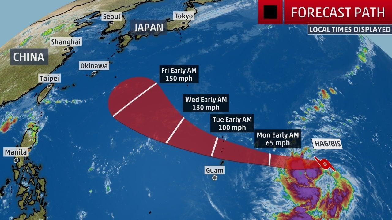 Тайфунът-чудовище Хагибис заплашва Япония