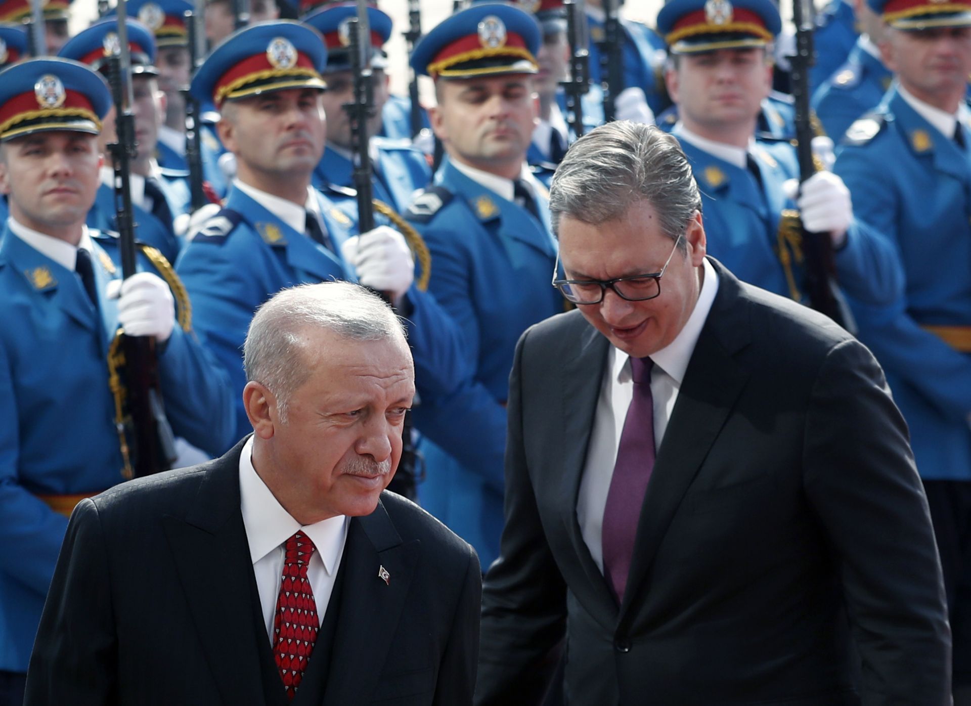 Реджеп Ердоган беше посрещнат от Александър Вучич