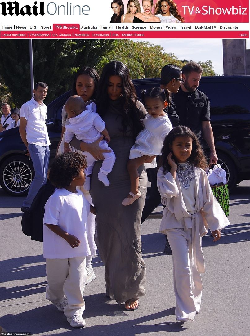Ким Кардашиян с децата си в Армения