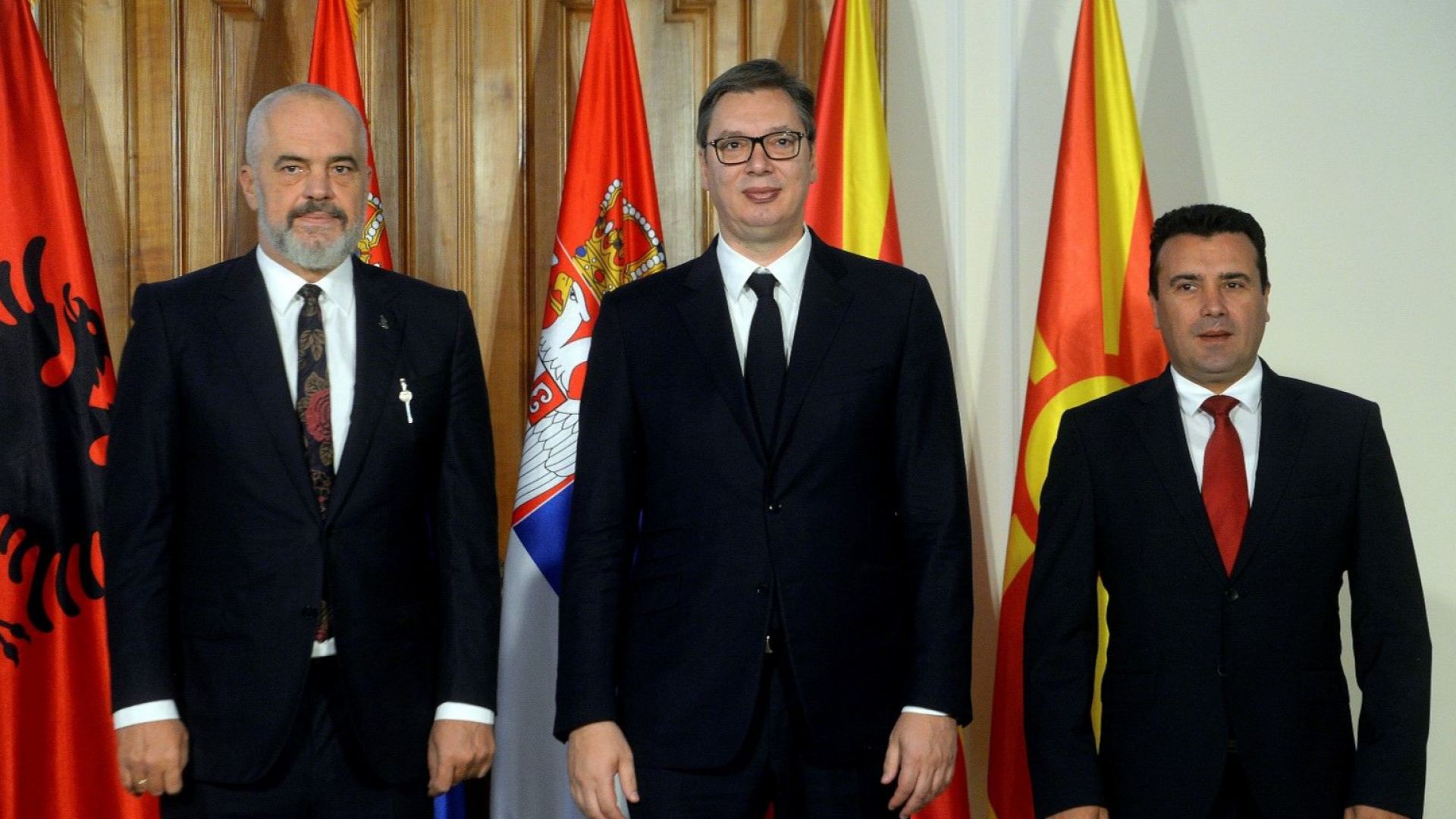 Лидерите на Сърбия Албания и Северна Македония Александър Вучич Еди